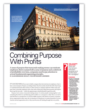 Combining Purpose With Profits