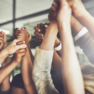 Circle of Raised Hands