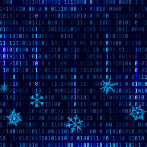Binary Code Snowflakes Falling 